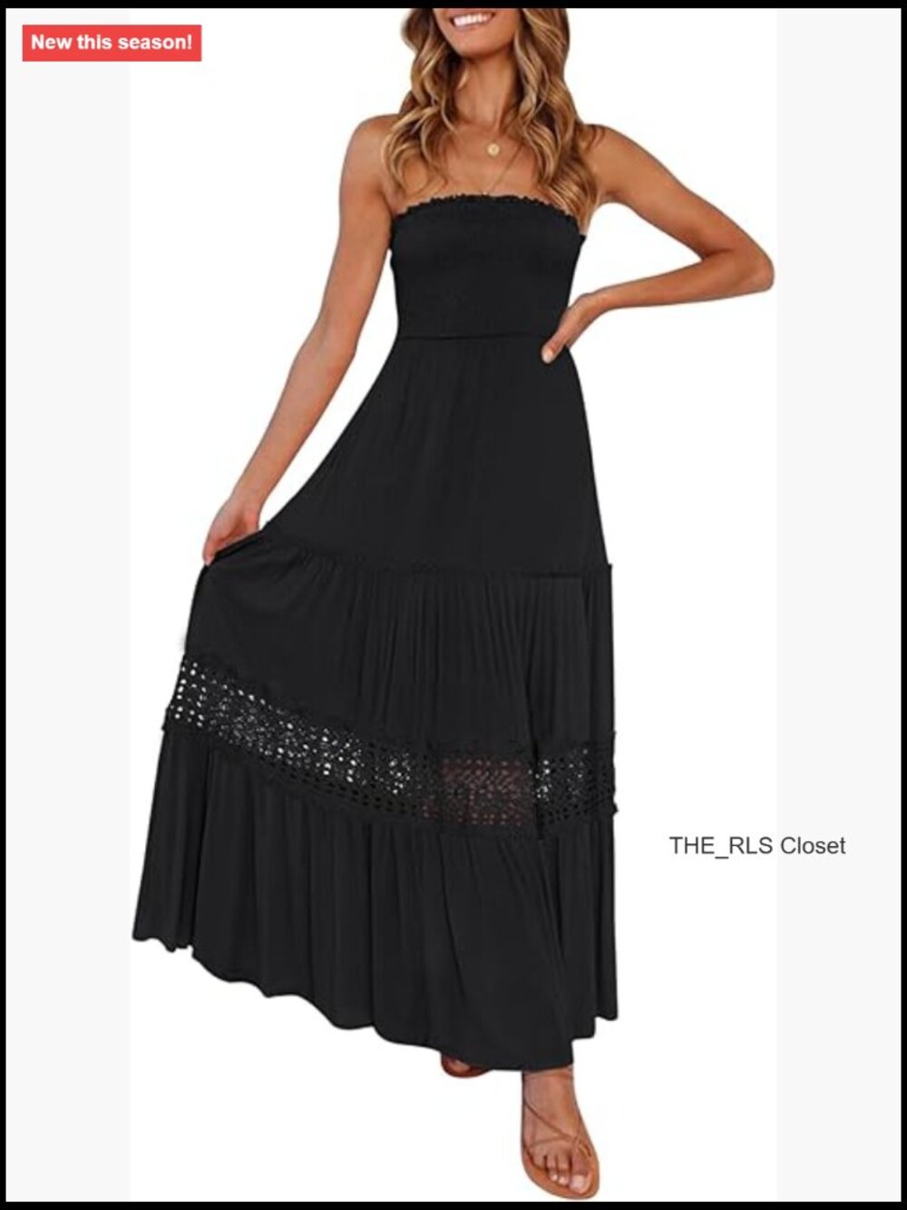 Strapless Off Shoulder Lace Maxi Dress A Line Beach Vacation Formal